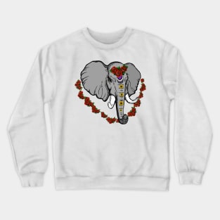 Elephant Floral Crewneck Sweatshirt